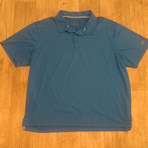 Adidas Golf Mens 3XL Solid Blue Performance Polo Shirt - Picture 4 of 9